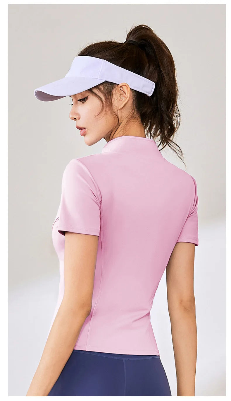 Zip-Front Active Top Sheyln