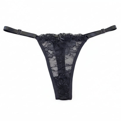 Sheer Lace Adjustable Thong Set 3-Pack Sheyln