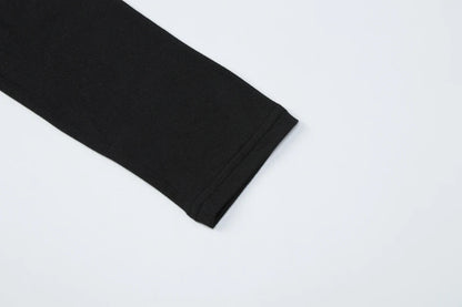 Square Neck Backless Long Sleeve Bodysuit Sheyln