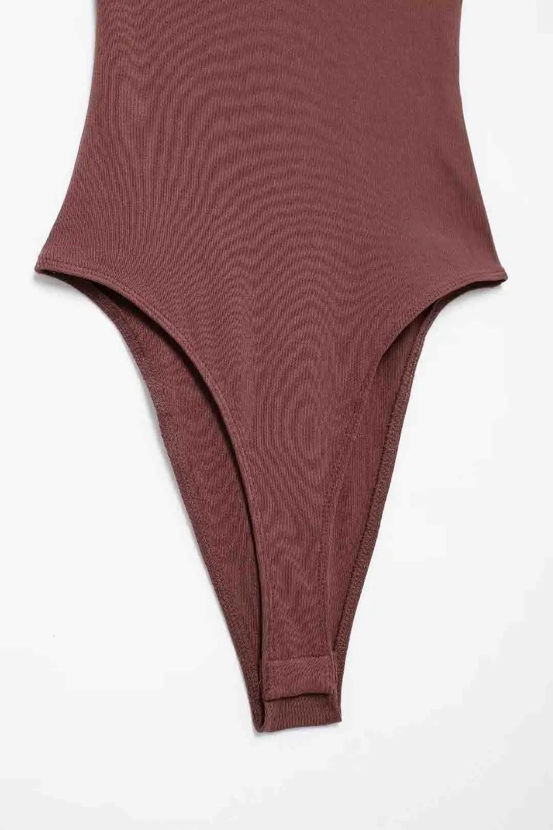 Ribbed Snap-Button Bodysuit Sheyln