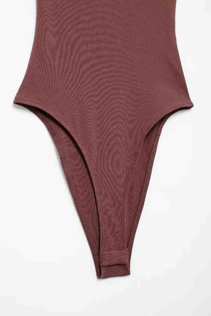 Ribbed Snap-Button Bodysuit Sheyln