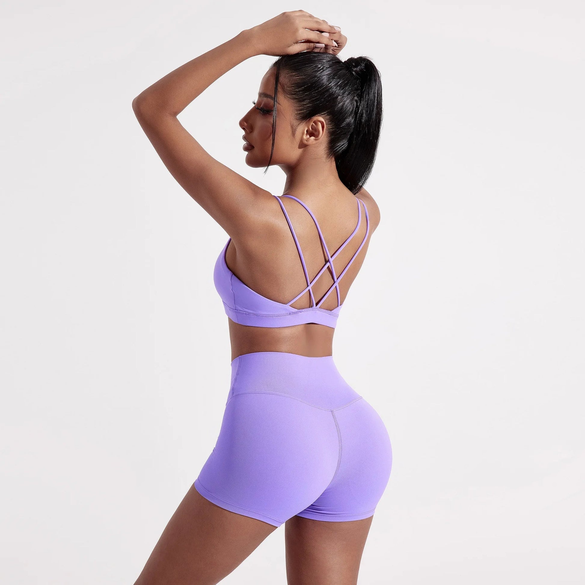 Cross-Back High Support Sports Bra Sheyln