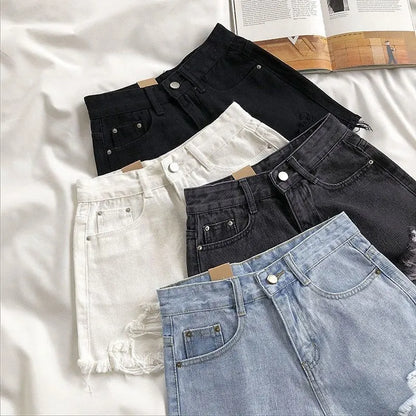 Distressed Denim Short