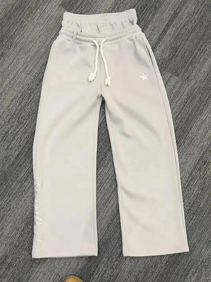 Loose Double-Waist Sweatpants Sheyln