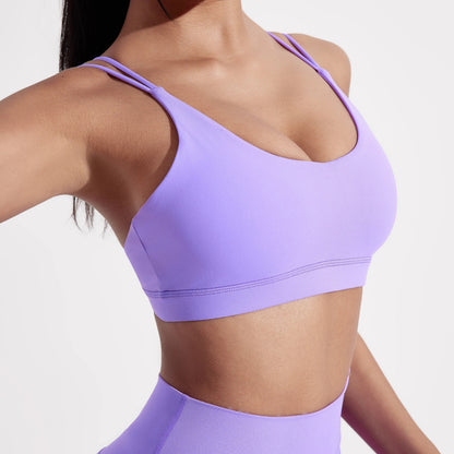 Cross-Back High Support Sports Bra Sheyln