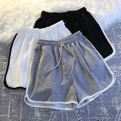 Striped Wide-Leg Sports Shorts Sheyln