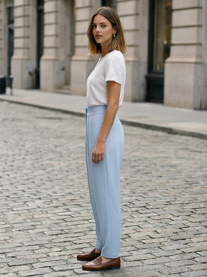 Pleated Wide Leg Trouser