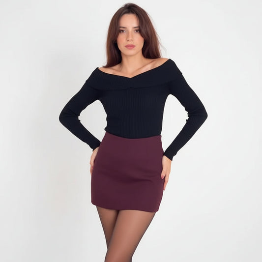 High-Waist Mini Skort Sheyln