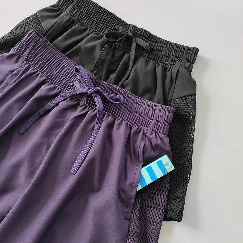 High-Waist 2-in-1 Yoga Shorts Sheyln