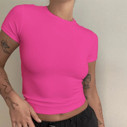 O-Neck Slim Knit Tee Sheyln