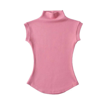 Sleeveless Turtleneck Top Sheyln