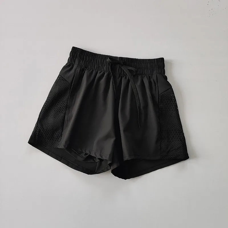 High-Waist 2-in-1 Yoga Shorts Sheyln