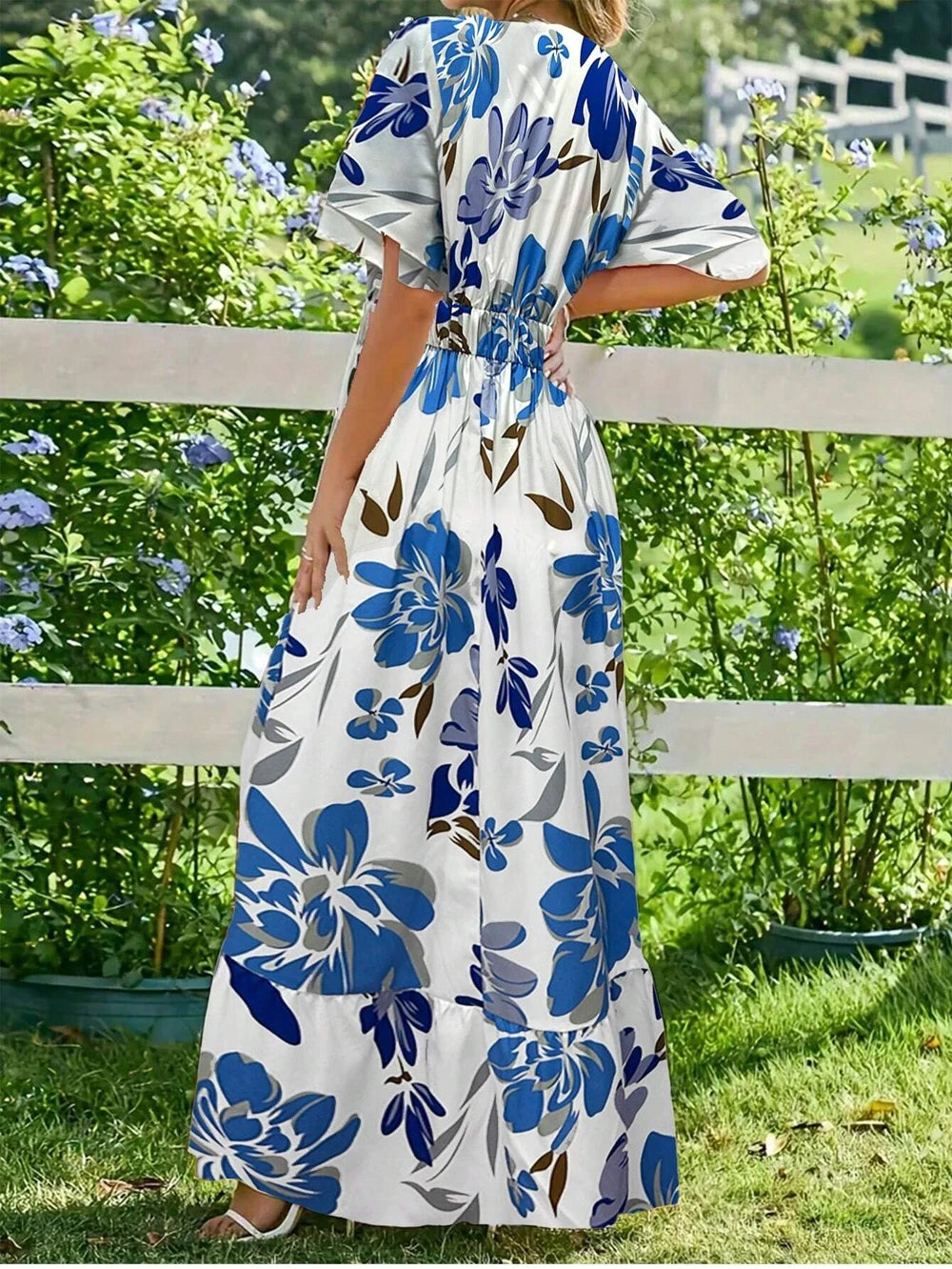 French Frill Maxi Dress Sheyln