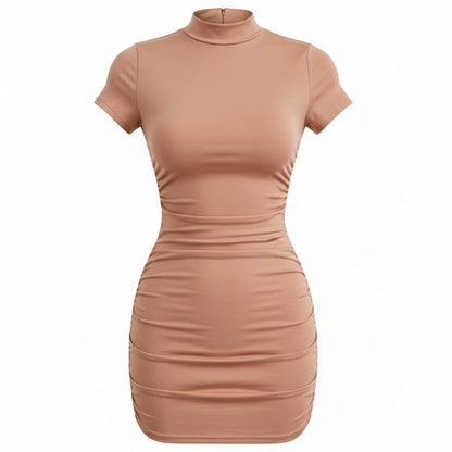Pleated Mini Dress Sheyln