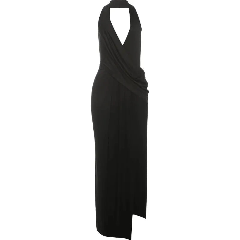 Halter Luxe Maxi Dress Sheyln