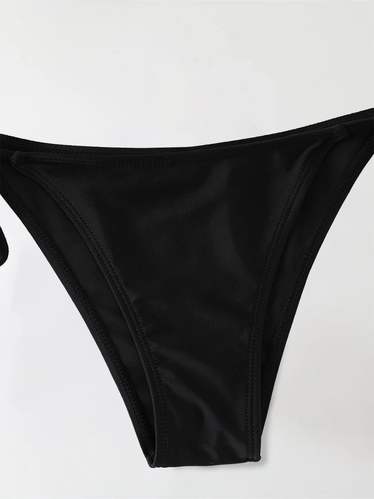 String Triangle Thong Bikini Set Sheyln