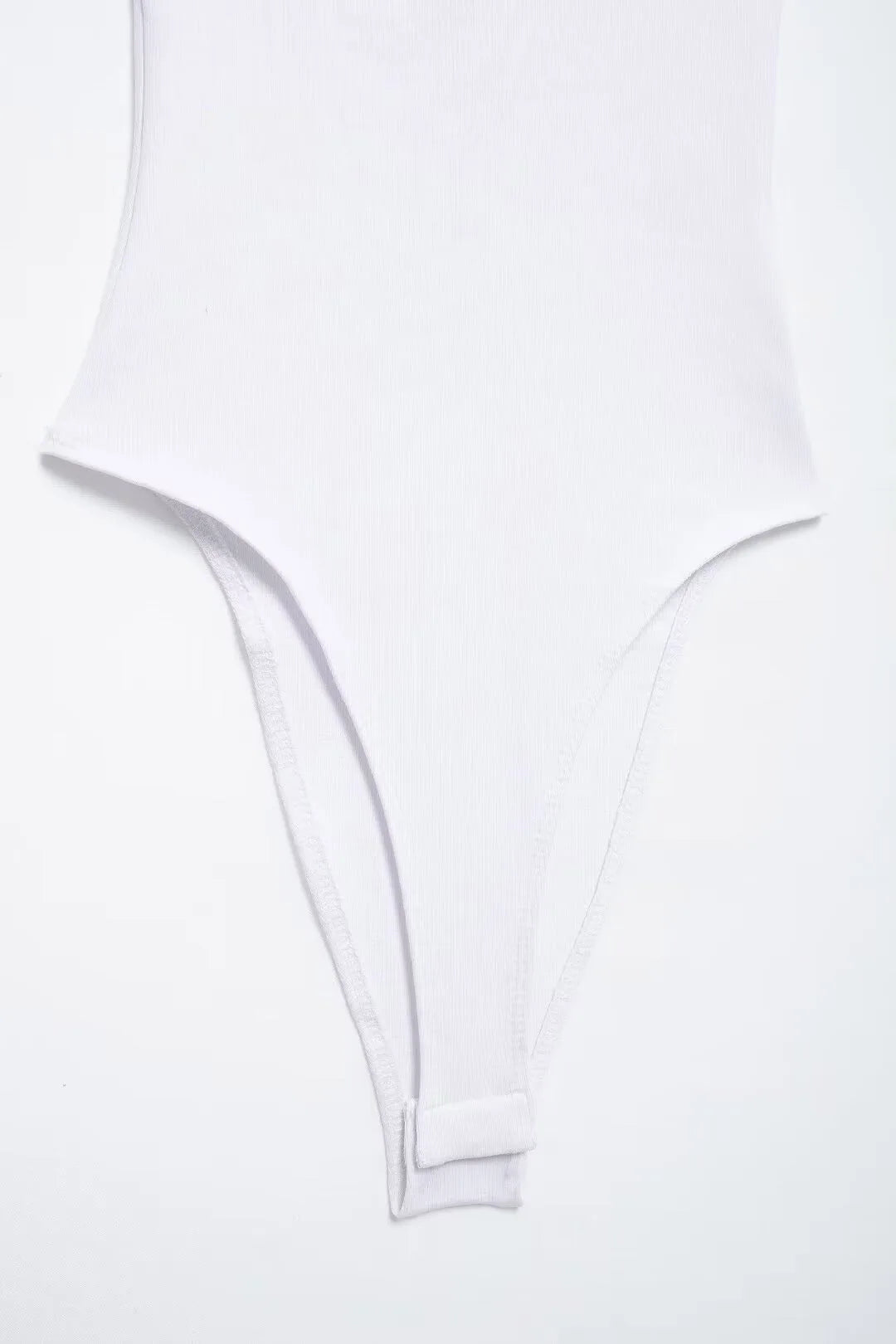 Ribbed Snap-Button Bodysuit Sheyln