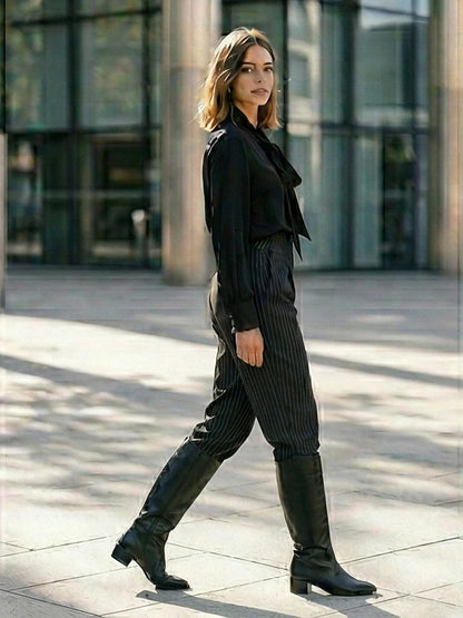 Pleated Wide Leg Trouser