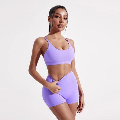Cross-Back High Support Sports Bra Sheyln