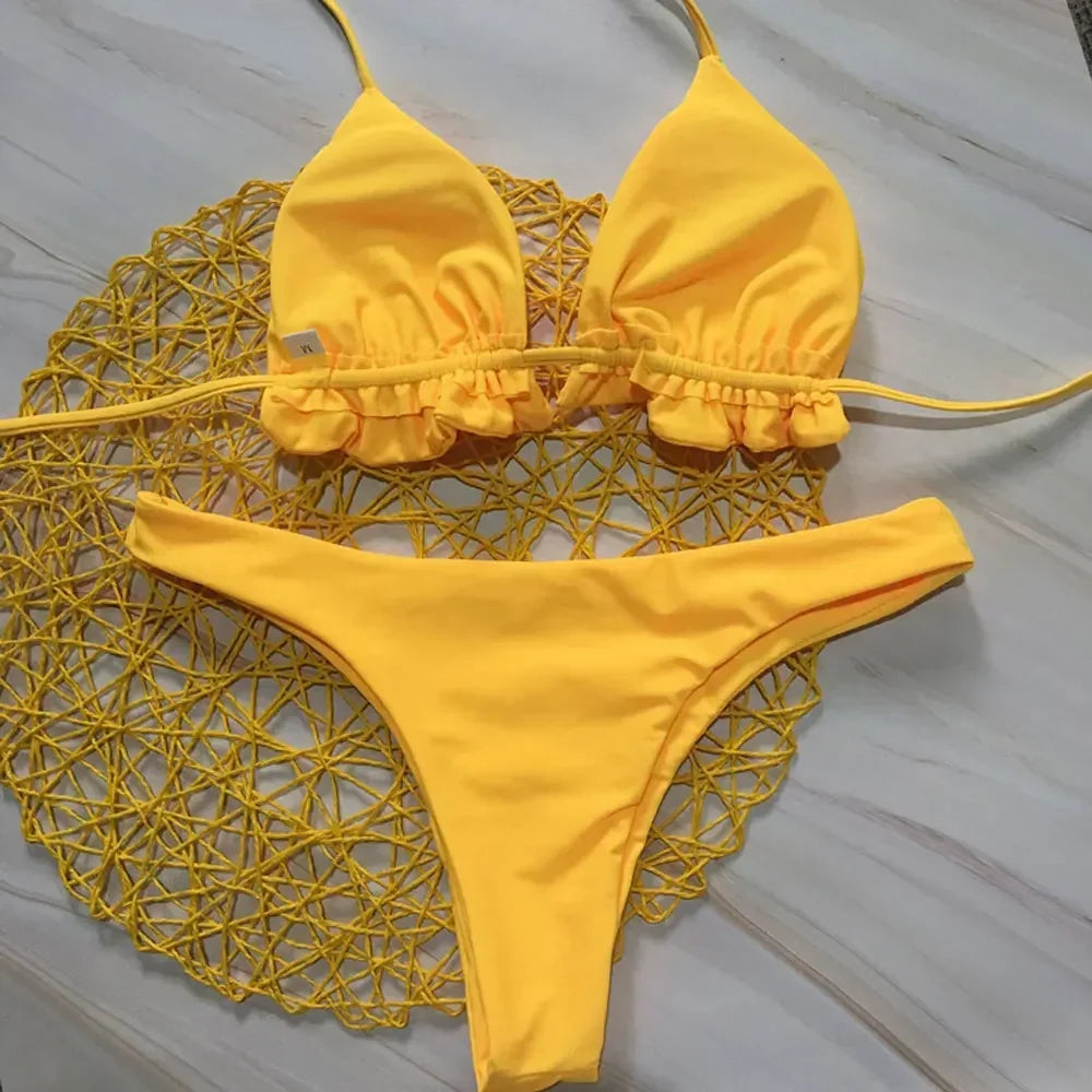 Bandage Push-Up Thong Bikini Set Sheyln