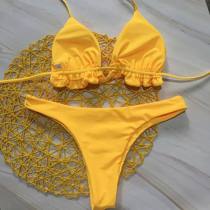 Bandage Push-Up Thong Bikini Set Sheyln
