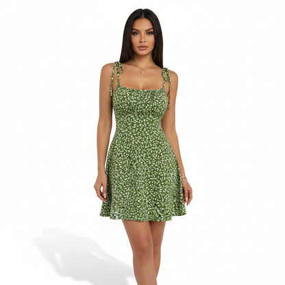Floral Strap Mini Dress Sheyln
