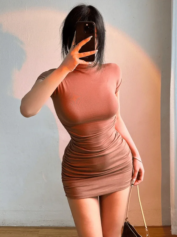 Pleated Mini Dress Sheyln