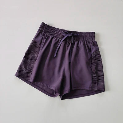 High-Waist 2-in-1 Yoga Shorts Sheyln