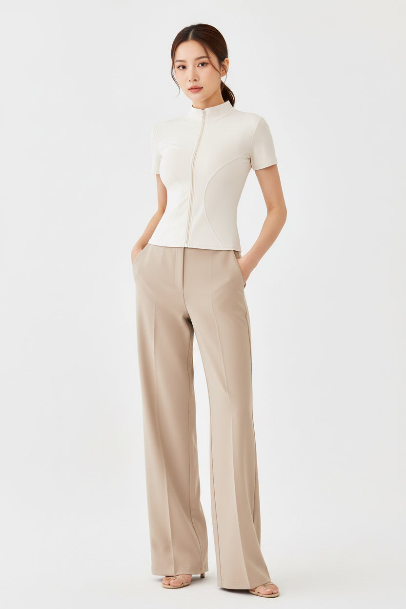 Zip-Front Active Top Sheyln