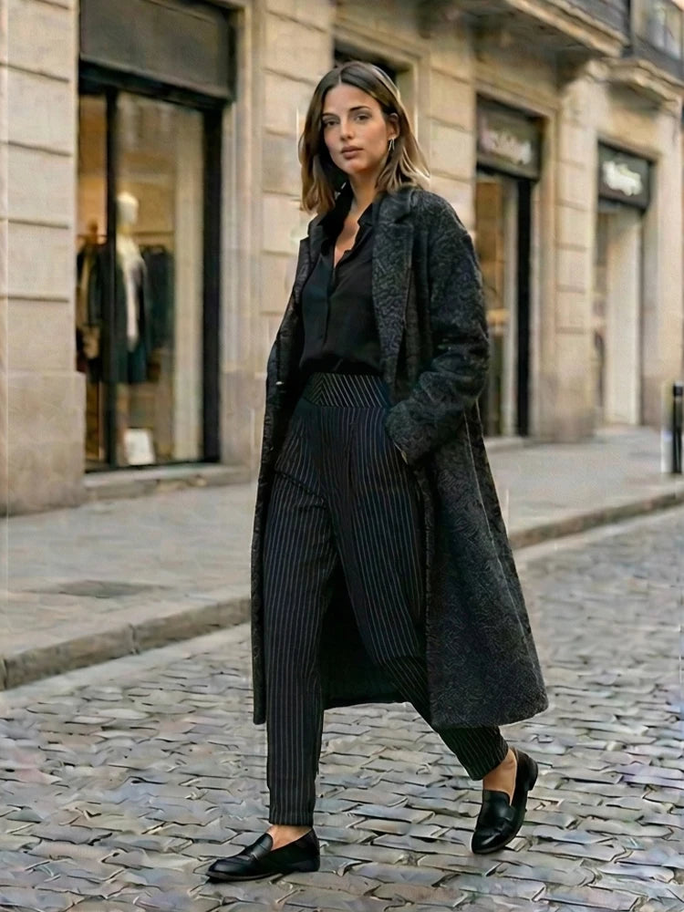 Pleated Wide Leg Trouser