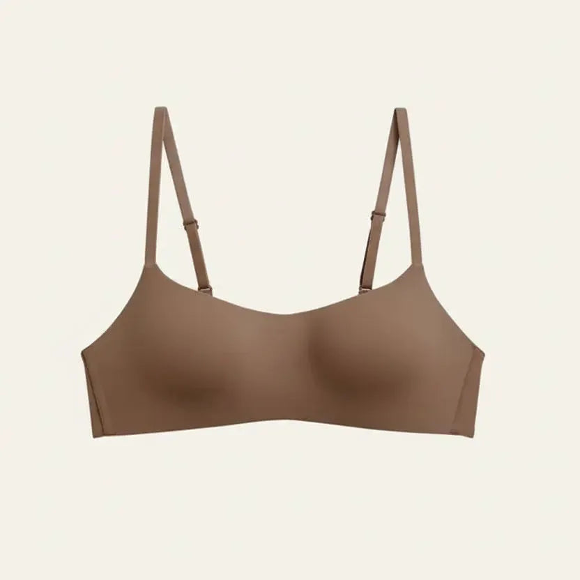 Brown bra on a light beige background