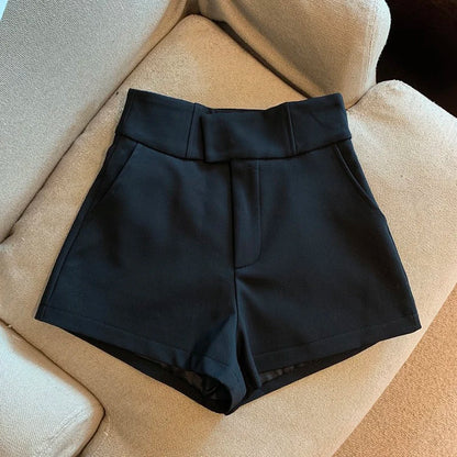 Black High-Waisted Shorts