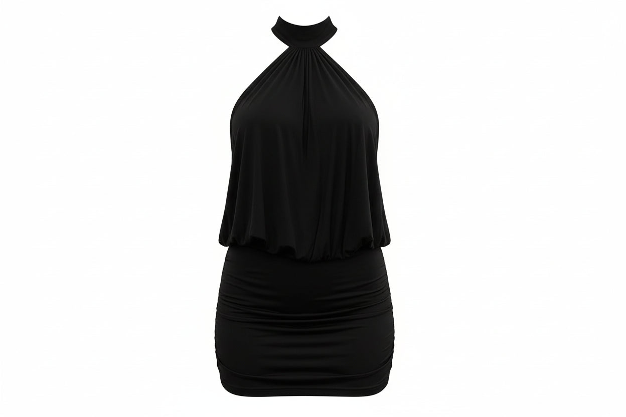 Halter Mini Dress Sheyln