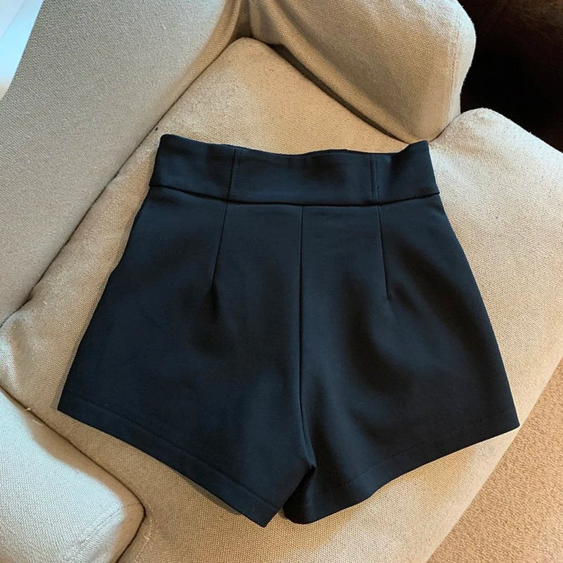 Black High-Waisted Shorts