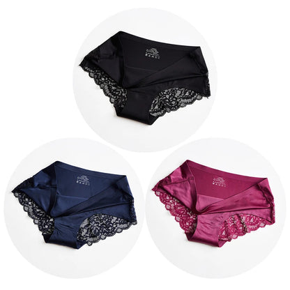 Satin Lace Briefs 3-Pack Sheyln