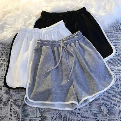 Striped Wide-Leg Sports Shorts Sheyln