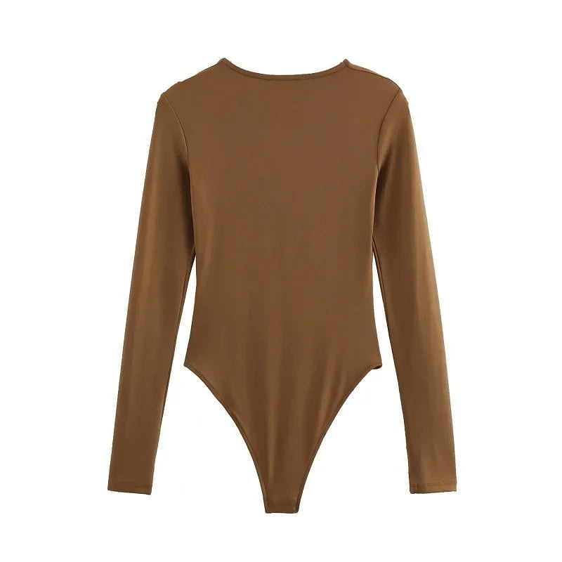Bustier Long Sleeve Bodysuit Sheyln