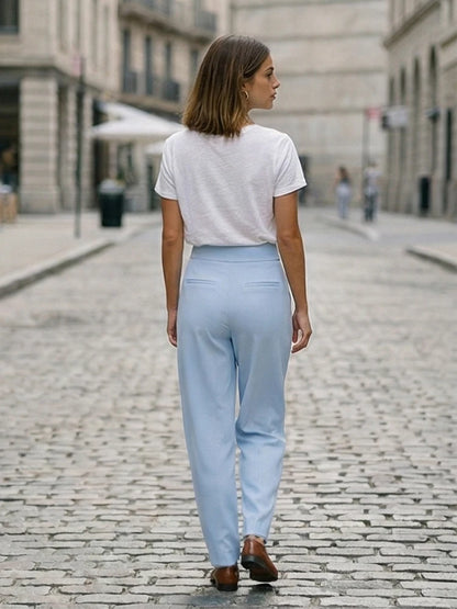 Pleated Wide Leg Trouser