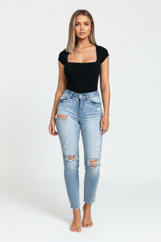 Crop Long Sleeve Jumpsuit Set