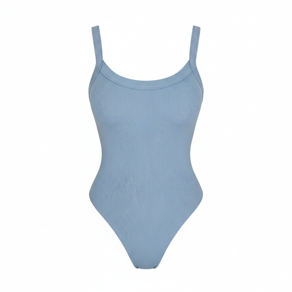 Sheer Strap Sleeveless Bodysuit Sheyln