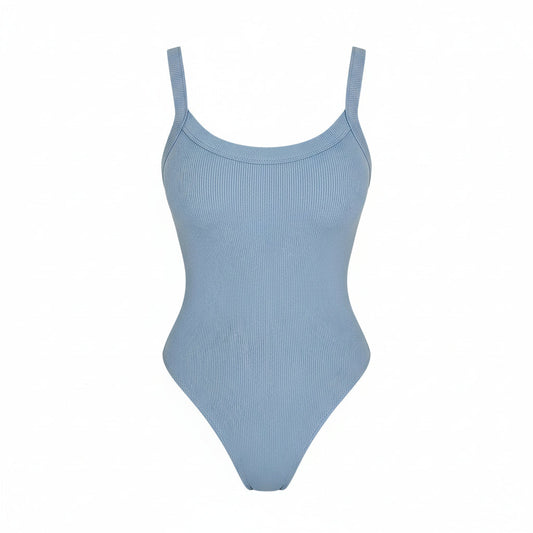 Sheer Strap Sleeveless Bodysuit Sheyln