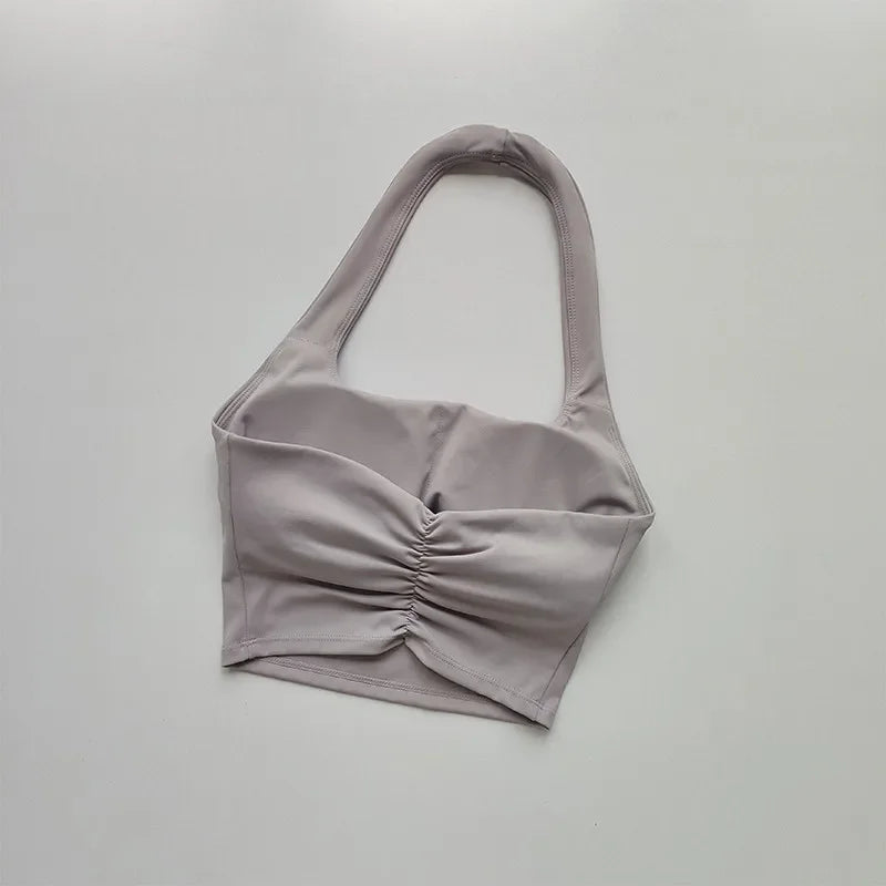 Backless Athletic Crop Bra Sheyln