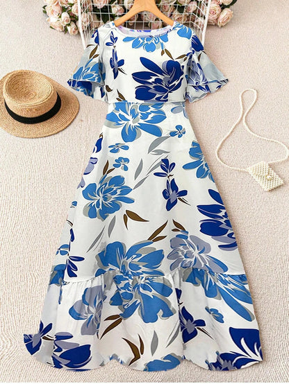 French Frill Maxi Dress Sheyln