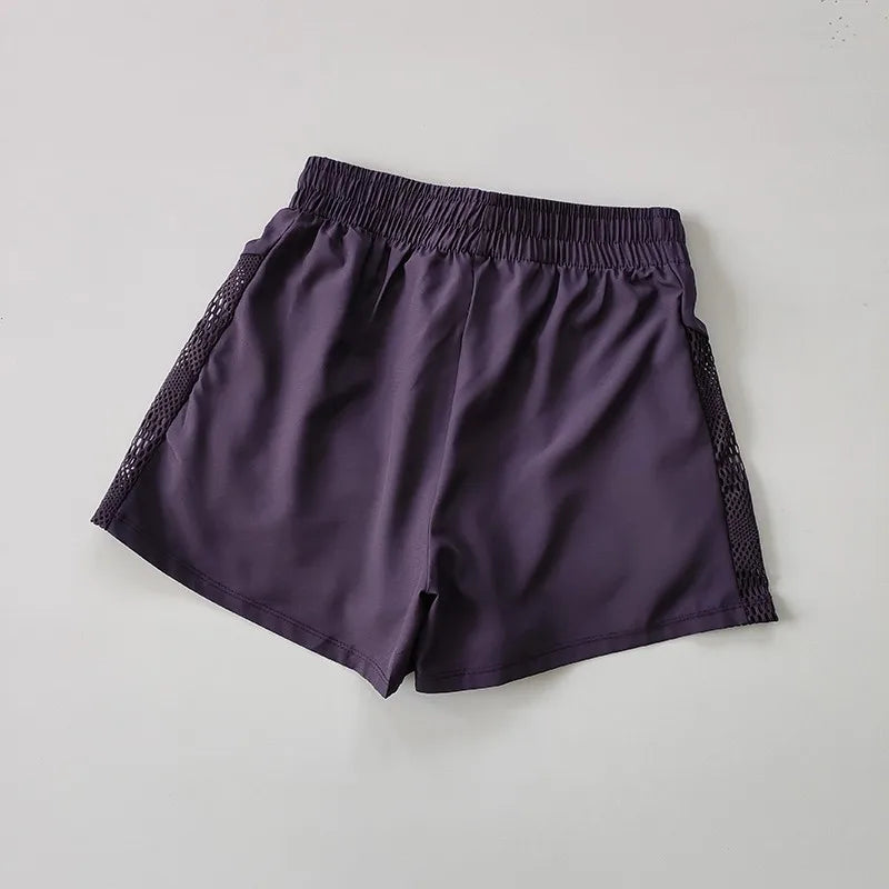 High-Waist 2-in-1 Yoga Shorts Sheyln