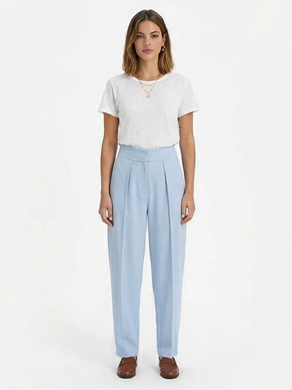 Pleated Wide Leg Trouser