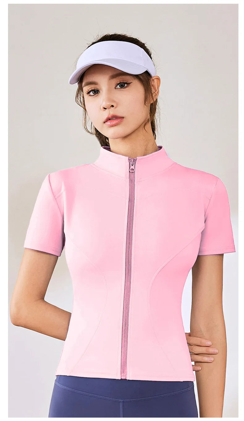 Zip-Front Active Top Sheyln