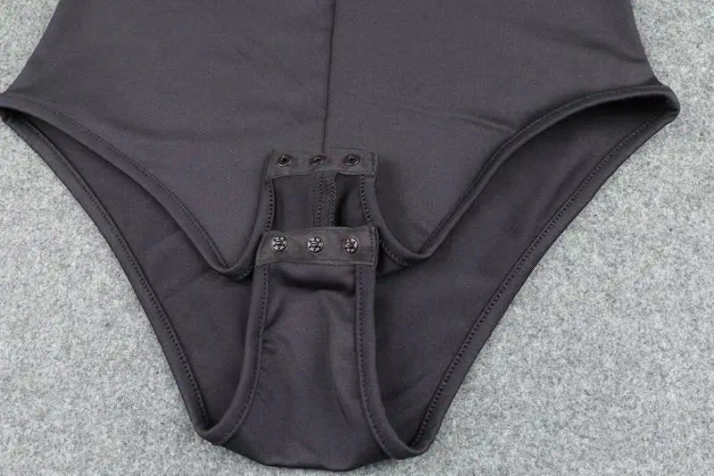 Half-Zip Mock Neck Long Sleeve Bodysuit Sheyln
