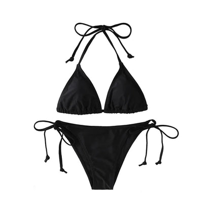 String Triangle Thong Bikini Set Sheyln