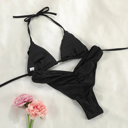 Ruched Triangle Bikini Set Sheyln