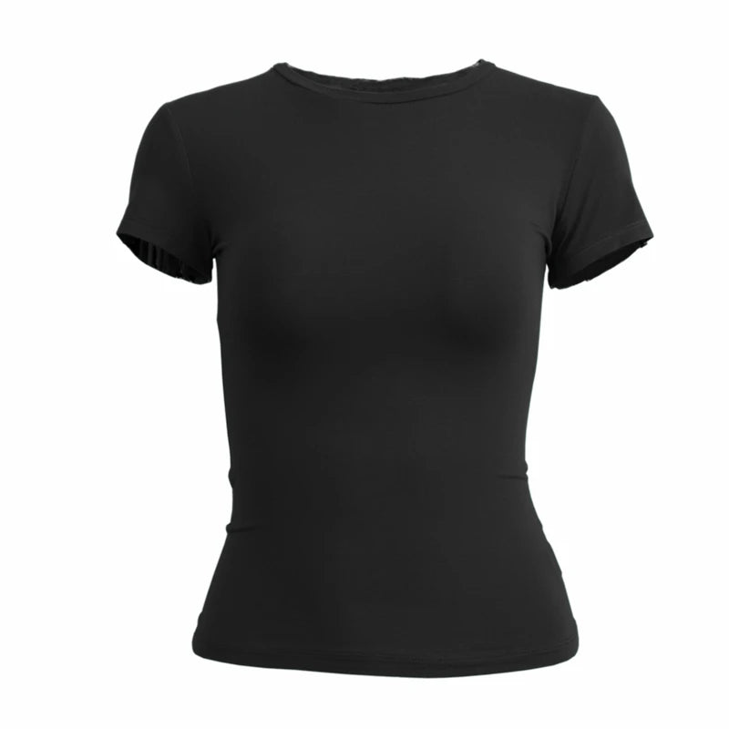 O-Neck Slim Knit Tee Sheyln